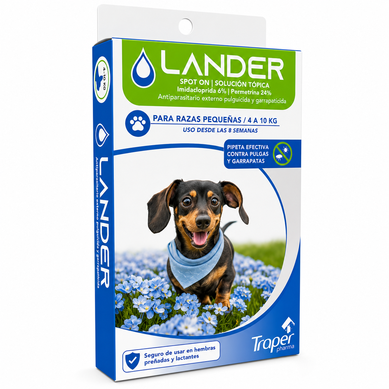 PIPETA ANTIPULGAS LANDER 4-10KG