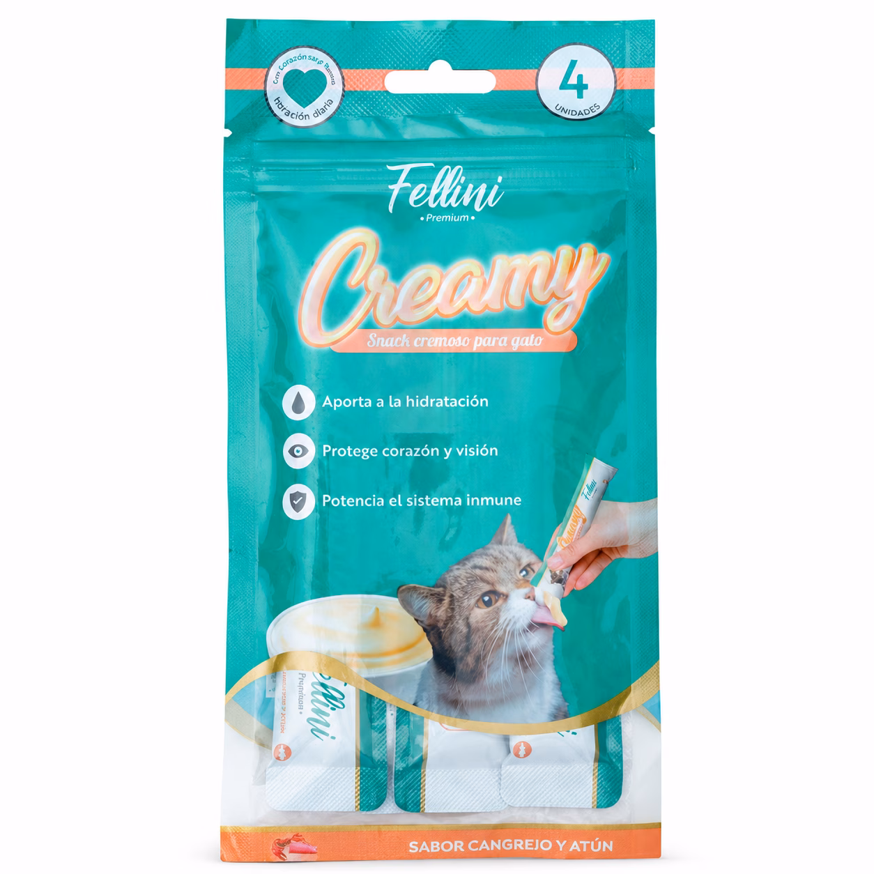 Snack Fellini Creamy Cangrejo para Gato 60 g
