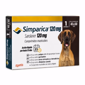Antiparasitario Zoetis Simparica 120 mg 40–60 kg para Perro 1 Tableta