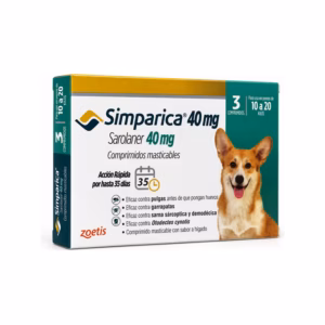 Antiparasitario Zoetis Simparica 40 mg para Perro 3 Tabletas