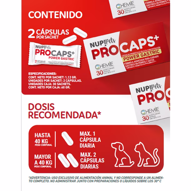 ProCaps POWER GASTRIC X 30 SOBRES - Imagen 2