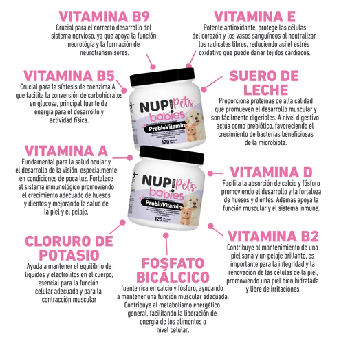 NUP!PETS PROBIO-VITAMINAS BABIES 120grs - Imagen 2