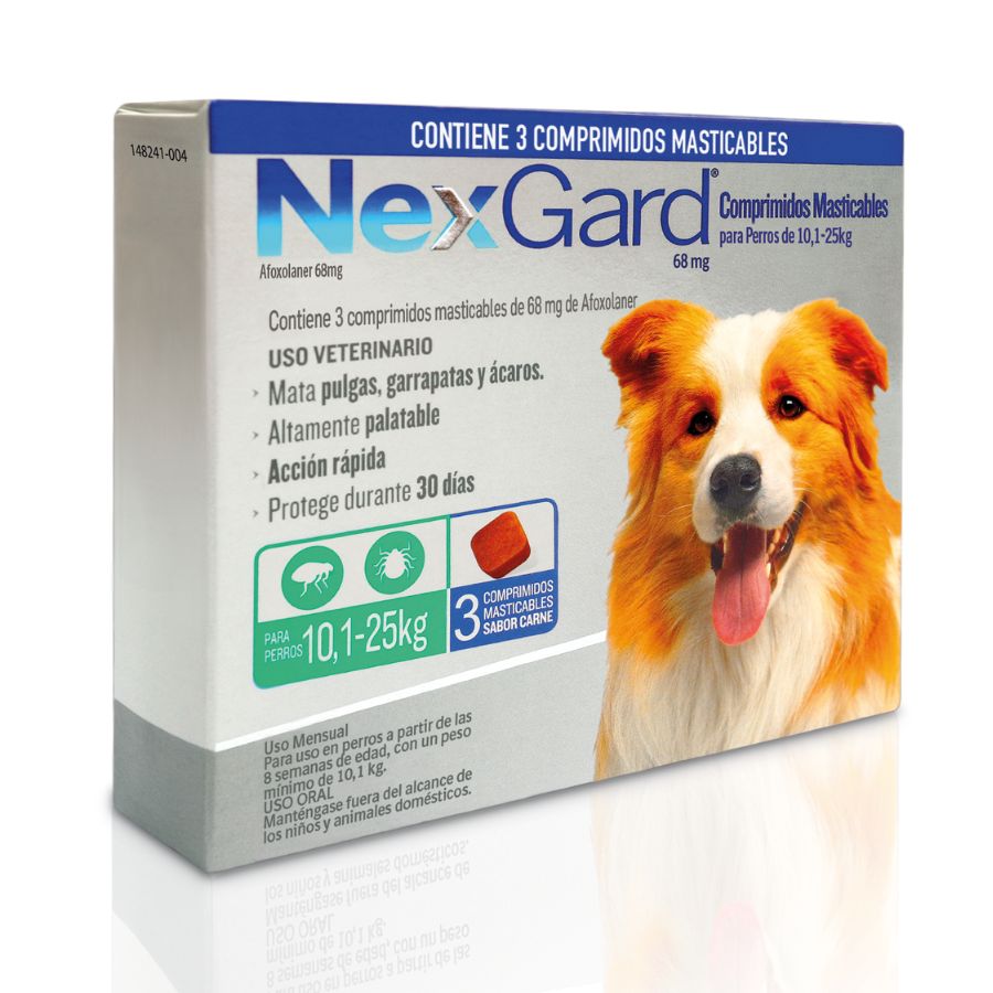 NEXGARD 10-25KG X 3 COMPR.