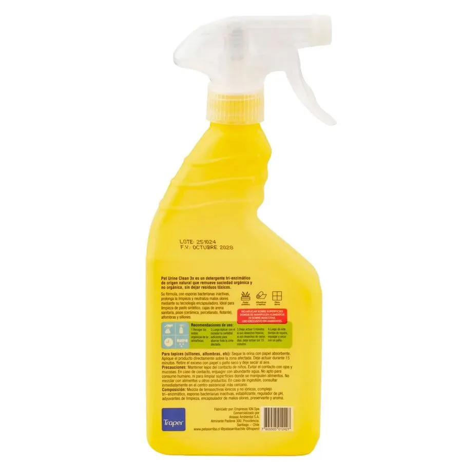 LIMPIADOR PET URINE CLEAN LPU TRAPER 500CC - Imagen 3