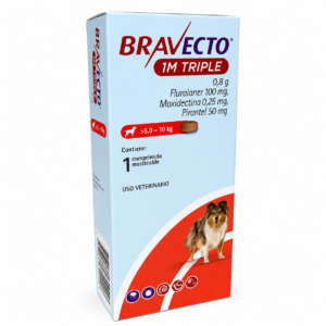 BRAVECTO  1 MES TRIPLE 5,0 - 10KG