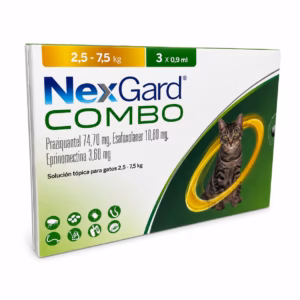 NexGard Combo 2,5–7,5 kg para Gato 3 Unidades