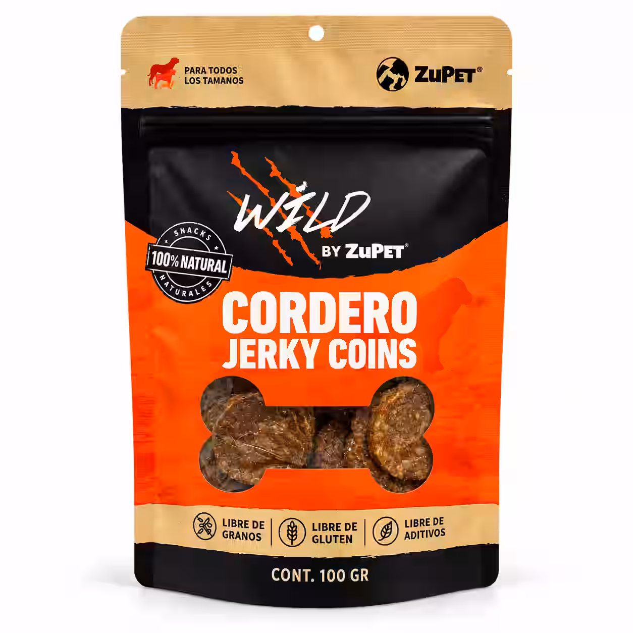 Snack para Perros ZuPET Wild Cordero Jerky Coins 100 g